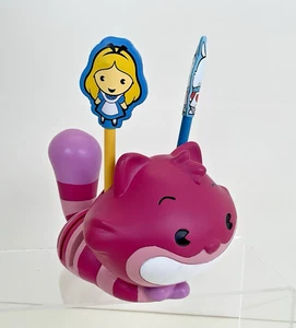 Disney Store Cheshire Cat Desk Tidy Accessory Set Alice in Wonderland Pencil Top - Picture 1 of 10