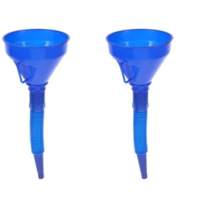 Set of 2 Large Diameter Filter Refueling Funnel Car with Strainer Gasoline Tank - Picture 1 of 12