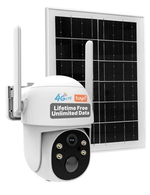 MOES 4G LTE Cellular Solar Security Camera Wireless Outdoor Built-in VSIM Card