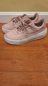 Nike Air Force 1 Women's Sz 9 Pink Athletic Platform Sneaker Shoes - Picture 1 of 13