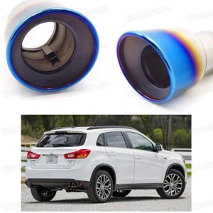 Blue Car Exhaust Muffler Tip Tail Pipe Trim for Mitsubishi Outlander Sport #1057 - Picture 1 of 5