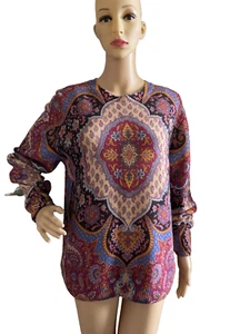 Etro 100%  Wool Crew Neck Sweater  Large  Multi EUC - Picture 1 of 7