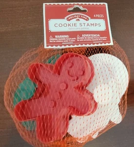Weihnachten Plätzchen Stempel Spring Loaded 4er Set Ausstechformen - Bild 1 von 5