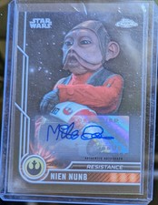 2023 Topps Chrome Star Wars Mike Quinn Nien Nunb Autograph 05/10 SSP Mint