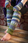 Olive Green and mixed colors woolen leg warmer
