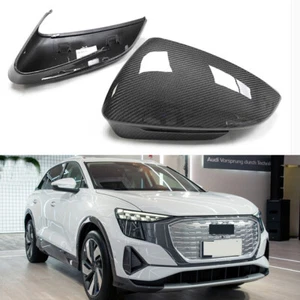 For Audi Q4 e-tron 2022-2024 Carbon Fiber Side Mirror Cover W/O Lane Replace - Picture 1 of 7