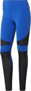 REEBOK Women's TS Lux Tight 2.0 Leggings Blue/Black Ladies Size UK XS/S NEW - Picture 1 of 7