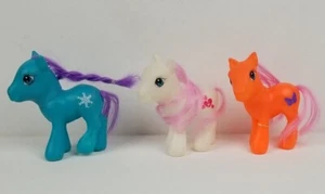 My Little Pony G3 Lot of 3 Ponies heart butterfly snowflake blue white orange - Picture 1 of 12
