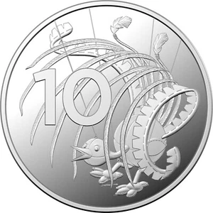 2023 Australian BABY set - Ten cent 10c coin - LYREBIRD - UNC ex RAM mint set - Bild 1 von 5
