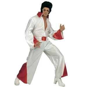 50er Jahre Rock Star XL 54 King Kostüm weiß Rock n Roll Rockstar Verkleidung - Bild 1 von 1