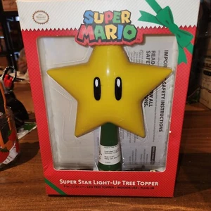 NEW Nintendo Super Mario Bros 9” Star LED Light Up Christmas Tree Topper Plug In - Picture 1 of 6