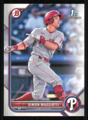2022 Bowman Prospects #BP40 Simon Muzziotti - Image 1 of 2