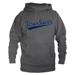 Jesus rettet christlich religiös Gott Bibel Kirche Jesus Grafik Pullover Hoodie - Bild 1 von 8