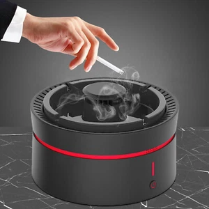 Portable Rechargeable Smokeless Ashtray Home Purifier Black For Any Occasion USB - Picture 1 of 13