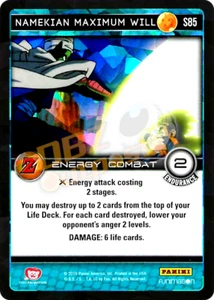 DBZ Dragon Ball Z TCG Panini Awakening S85 Namekian Maximum Will Foil - Imagen 1 de 1