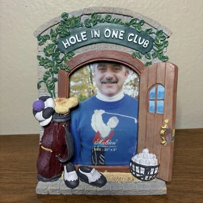 Marco de fotos de golf Malden vintage agujero en un palo para fotos 3D 1993 de 3,5" X 5" Foto 1 de 4