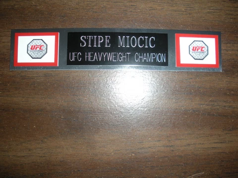 STIPE MIOCIC (UFC) NAMEPLATE FOR SIGNED TRUNKS DISPLAY/PHOTO/PLAQUE Cover