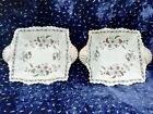 Pair of Antique Victorian Shelley Porcelain Pin Tray Dishes Reg No' 1896