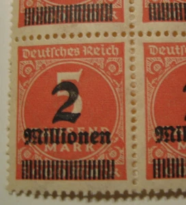 4 SET 1923 Deutsches Hyperinflation Stamps 5000 Marks Overstamp 2 Million Marks - Picture 1 of 9