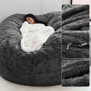 Extra Large Bean Bag Chairs Couch Sofa Cover Indoor Lazy Lounger For Adults Kid - Picture 1 of 8