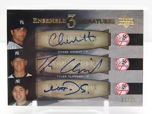 WRIGHT/ CLIPPARD/ DESALVO 2007 UD EXQUISITE ROOKIE AUTOGRAPH AUTO! #07/35!! - Picture 1 of 2