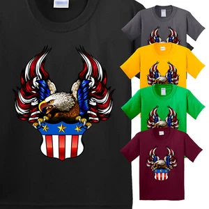 American USA Stars Funny Kids T-Shirt Patriotic Flag Birthday Party New Gift Tee - Picture 1 of 14