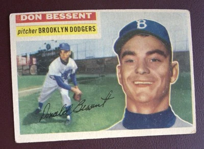 1956 Topps Don Bessent (Brooklyn Dodgers) #184 RC G/VG - Image 1 of 2