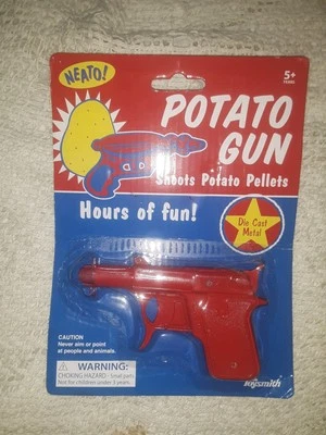 Die Cast Metal. POTATO GUN. Brand New.. Shoots Potato Pellets. RED. - Image 1 of 2