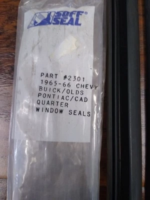 1965-66 Chevrolet Impala, BOP Quarter Window Seal Soff Seal# 2301 - image 1 of 3