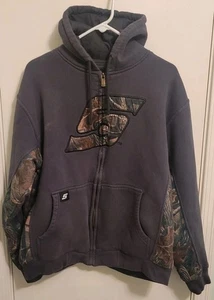 Giacca grande con cappuccio e zip a scatto con giacca da lavoro mimetica caccia abbigliamento quotidiano - Foto 1 di 15