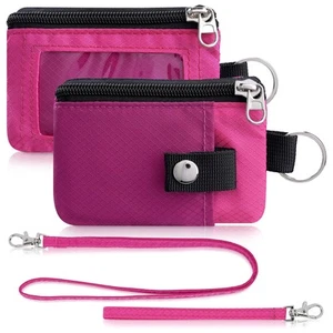 Minimalist Wallet For Mens Womens, Keychain RFID Blocking Zipper Small Wallet... - Picture 1 of 7
