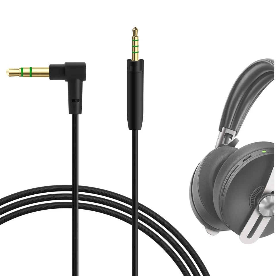 Cavo audio compatibile con cuffie Sennheiser Momentum 4/3/2, HD1 On-Ear, HD 4... - Imagem 1 de 4