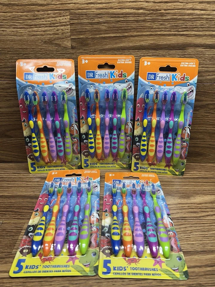 Dr. Fresh Kids' Toothbrushes Extra Soft 5 Count