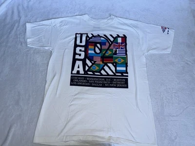 Vintage Umbro Shirt Mens XL 1994 FIFA World Cup Rare White Tee Made In USA NWOT - Image 1 of 4