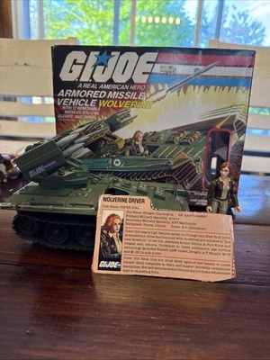 1983 G.I. Joe "Wolverine: Veículo de Mísseis Blindados" com Figura e Caixa - Imagem 1 de 4