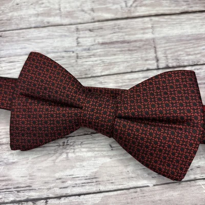 ALFANI 男式领结红色和黑色可调节 14.5 - 20 英寸预绑 — 第 1/4 张图片