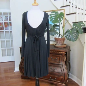 Free People Black Plunging Neckline A-Line Dress size M - Picture 1 of 7