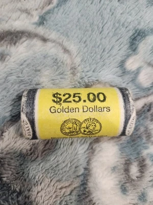 2000 P Sacagawea $1 Golden Dollar - U.S. Mint Tight Wrapped Roll - 25 Coins - Image 1 of 4