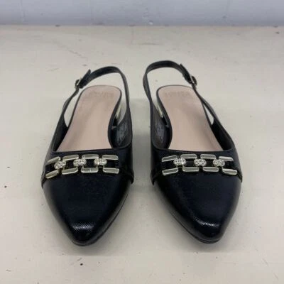 JONES NEW YORK Quinay Pave Chain Detail Slingback Flats Women's Size 8 - Image 1 of 4