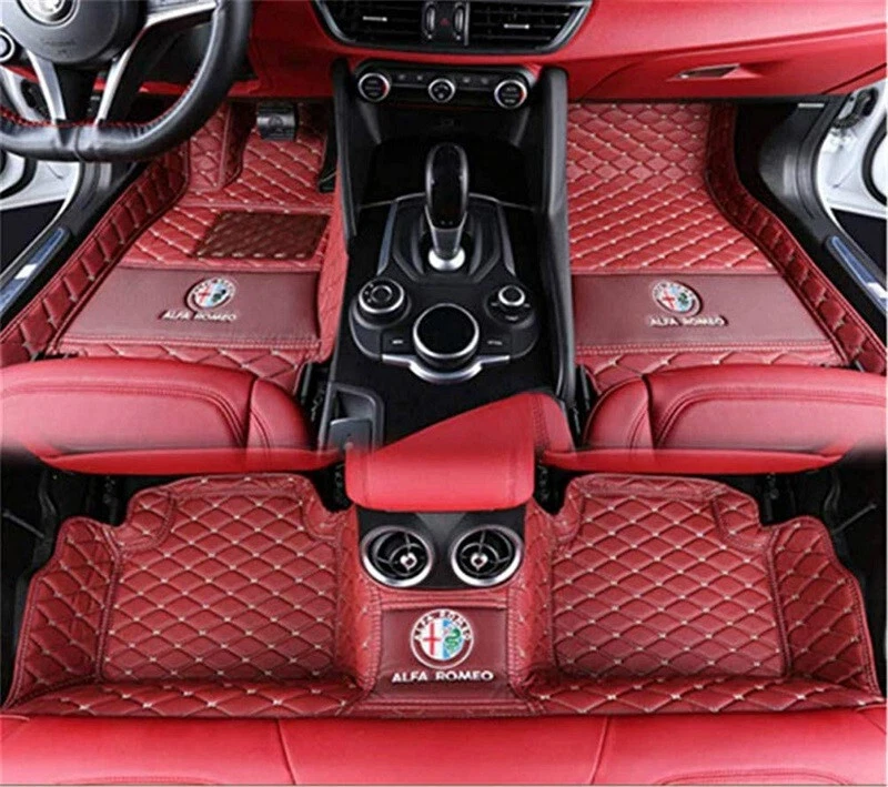 For Alfa Romeo Giulia Stelvio Car Floor Mats 2017-2025 Luxury Waterproof Carpets - Image 1 of 4