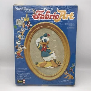 Kit artesanal de colección de tela del pato Donald de Walt Disney 3D sellado stock antiguo 1971 - Imagen 1 de 5