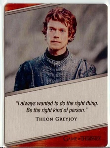 Game of Thrones Iron Anniversary S2 Expressions Metal Card #E20 Theon Greyjoy - Picture 1 of 2