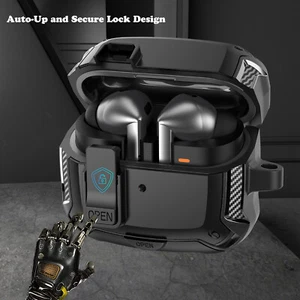 Secure Lock Shockproof Case For Samsung Galaxy Buds 3 / 3 Pro with Phone Stand - Picture 1 of 19