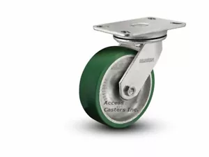 72PD08201S 8" Albion Swivel Caster, Polyurethane on Aluminum, 1500 lb. Capacity - Picture 1 of 2