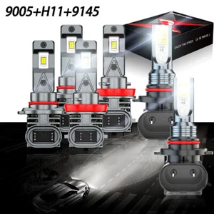 FIT Ram 1500 2013 2014 2015 w/Projector LED Bulbs Combo Headlights & Fog Lights - Picture 1 of 17
