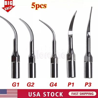 5pcs Dental Ultrasonic Piezo Scaler Tips fit Cavitron Woodpeck EMS Handpiece - Image 1 of 4