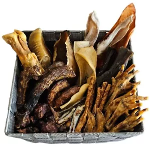 Deluxe 50 Item Box Healthy Natural Variety Treats For Dogs Chews Gift Lamb Skin - Picture 1 of 3