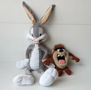 Looney Tunes Movie World Plush Tas Tassie Devil Bugs Bunny 10" 26" 1995 & 2013 - Picture 1 of 12