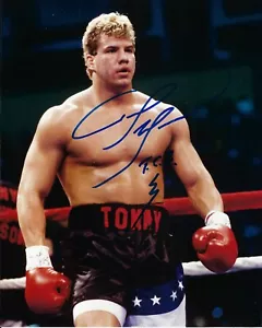 TOMMY MORRISON 8X10 SIGNED PHOTO BOXING PICTURE AUTOGRAPHED IN PERSON - Picture 1 of 1