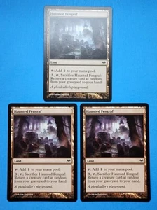 3x Haunted Fengraf Dark Ascension 2012 Mtg Magic Card Colorless Land Mana 157 - Picture 1 of 4